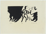 Artist: AMOR, Rick | Title: Fellatio. | Date: 1979 | Technique: linocut, printed in black ink, from one block | Copyright: © Rick Amor. Licensed by VISCOPY, Australia.