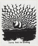 Artist: WORSTEAD, Paul | Title: Love has no ending (snail) | Date: 1989 | Technique: screenprint, printed in black ink, from one stencil | Copyright: This work appears on screen courtesy of the artist