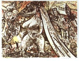 Artist: Senbergs, Jan. | Title: Rameau's platee - in praise of folly | Date: 1993 | Technique: lithograph, printed in colour, from multiple stones | Copyright: © Jan Senbergs