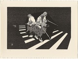 Artist: White, Susan Dorothea. | Title: Blind (the blind woman of Annandale) | Date: 1992 | Technique: woodblock, printed in black ink, from one block