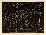 Artist: Hawkins, Weaver. | Title: A nursing mother | Date: 1948 | Technique: linocut, printed in black ink, from one block | Copyright: The Estate of H.F Weaver Hawkins