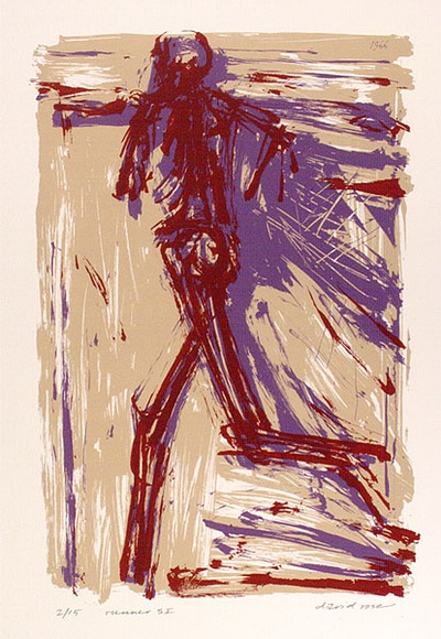 Artist: ROSE, David | Title: Runners 1 | Date: 1966 | Technique: screenprint, printed in colour, from three stencils