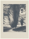 Artist: Johnstone, Ruth. | Title: Burning bush | Date: 1986 - 1987 | Technique: lithograph, printed in grey ink, from one stone