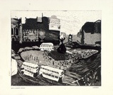 Artist: Moore, Mary. | Title: Pick-A-Pocket, Circus, London | Date: 1980 | Technique: aquatint and etching with brush and ink | Copyright: © Mary Moore