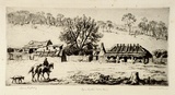 Artist: LINDSAY, Lionel | Title: Ben Hall's, Binalong; The Bushrangers house, Binalong | Date: 1925 | Technique: drypoint, printed in black ink, from one plate | Copyright: Courtesy of the National Library of Australia