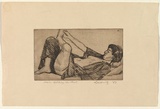 Artist: Dallwitz, David. | Title: Joan holding her foot. | Date: 1953