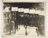 Artist: Courier, Jack. | Title: not titled English Street Scene. | Technique: lithograph, printed in black ink, from one stone [or plate]
