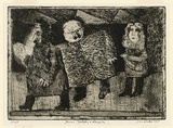 Artist: AMOR, Rick | Title: Jesus, Trotsky and Angela. | Date: 1968 | Technique: etching and aquatint, printed in black ink with plate-tone, from one plate | Copyright: Image reproduced courtesy the artist and Niagara Galleries, Melbourne