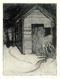 Artist: Brash, Barbara. | Title: Beach box. | Date: c.1948 | Technique: etching, printed in black ink with plate-tone, from one plate