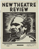 Artist: Bucklow, J.E. | Title: (frontcover) New theatre review: December 1946. | Date: December 1946 | Technique: linocut, printed in black ink, from one block; letterpress text