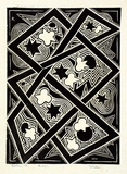 Artist: Hawkins, Weaver. | Title: Evolution | Date: 1958 | Technique: linocut, printed in black ink, from one block | Copyright: The Estate of H.F Weaver Hawkins