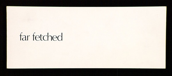 Artist: Holleley, Douglas | Title: Far fetched: an artists' book containing [32] pp., of photographs, title page, justification page, glossy cardboard cover. | Date: (1976) | Technique: offset-lithograph, printed in black ink
