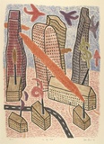 Artist: Bowen, Dean. | Title: The big smoke | Date: 1988 | Technique: lithograph, printed in colour, from multiple stones