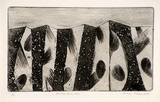 Artist: Gleeson, William. | Title: The cross cut saw | Date: 1965 | Technique: etching, printed in black ink, from one plate | Copyright: This work appears on screen courtesy of the artist