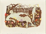 Artist: White, Susan Dorothea. | Title: The gardener's dream | Date: 1980 | Technique: lithograph, printed in colour, from one stone
