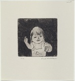 Artist: WILLIAMS, Fred | Title: Isobel in her playsuit | Date: 1964-65 | Technique: etching, drypoint, flat biting, printed in black ink, from one copper plate | Copyright: © Fred Williams Estate
