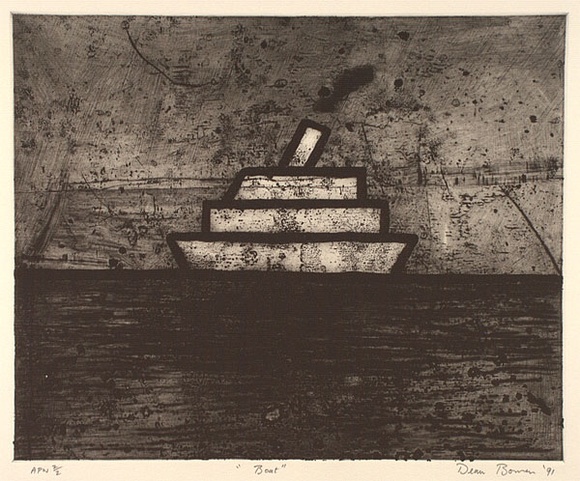 Artist: Bowen, Dean. | Title: Boat | Date: 1991 | Technique: etching, printed in black ink, from one plate