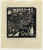 Artist: PRESTON, Margaret | Title: Macquarie Street | Date: c.1925 | Technique: woodcut, printed in black ink, from one block | Copyright: © Margaret Preston. Licensed by VISCOPY, Australia