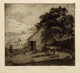 Artist: Bull, Norma C. | Title: Sundown. | Date: 1934 | Technique: etching and aquatint, printed in black ink with plate-tone, from one plate