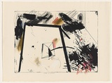 Title: Table and prism | Date: 1976 | Technique: lithograph, printed in black ink, from one stone, hand-coloured in pencil and pastel