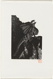 Artist: Thorpe, Lesbia. | Title: La diva in sequins | Date: 1993 | Technique: linocut, printed in black ink, from one block