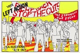 Artist: Morrow, David. | Title: Vote left action. | Date: 1981 | Technique: screenprint, printed in colour, from multiple stencils