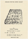 Artist: TIPPING, Richard | Title: The Everlasting Stone, Adelaide Festival Centre Gallery. | Date: 1978
