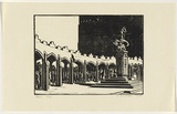 Artist: Hirschfeld Mack, Ludwig. | Title: Corio (The cloisters). | Date: 1943 | Technique: woodcut, printed in black ink, from one block