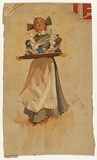 Artist: Leist, Fred. | Title: Advertisement: Maid with tea tray | Date: 1898 | Technique: lithograph, printed in colour, from multiple stones