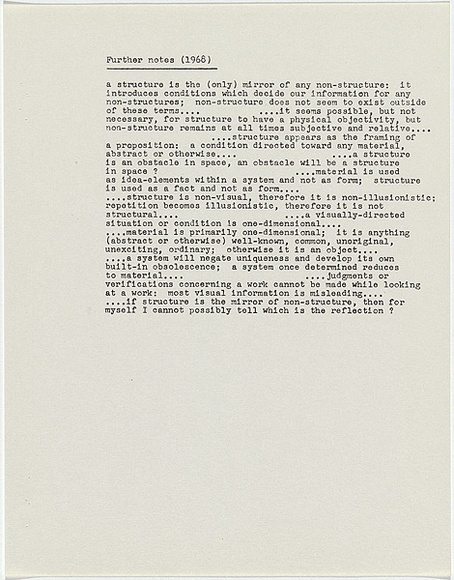 Artist: Burn, Ian. | Title: Further notes (1968) | Date: 1967 | Technique: photocopy
