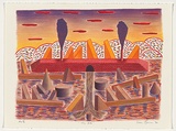 Artist: Bowen, Dean. | Title: The kiln | Date: 1990 | Technique: lithograph, printed in colour, from multiple stones