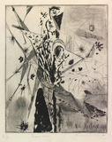 Artist: Cilento, Margaret. | Title: Scarecrow. | Date: 1951 | Technique: etching and aquatint, printed in black ink, from one plate