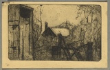 Artist: Coleman, Constance. | Title: (Farm). | Date: c.1944 | Technique: etching and foul biting, printed in black ink with plate-tone, from one plate