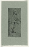 Artist: WILLIAMS, Fred | Title: The bath | Date: 1955-56 | Technique: etching, aquatint, rough biting, printed in black ink, from one zinc plate | Copyright: © Fred Williams Estate