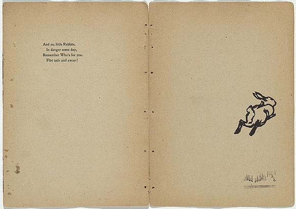 Artist: Teague, Violet. | Title: not titled [and so, little rabbits...] | Date: 1905 | Technique: letter-press