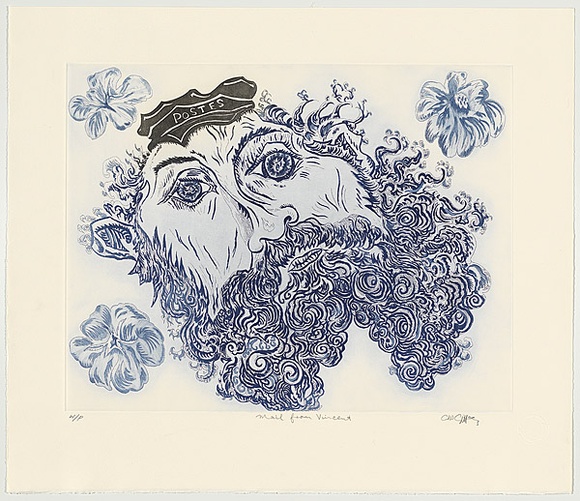 Title: Mail from Vincent | Date: 2007 | Technique: hardground etching and aquatint, printed in colour, from one copper plate; inked a-la-poupee