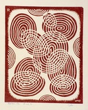 Artist: Hawkins, Weaver. | Title: Coils 2 | Date: 1958 | Technique: linocut, printed in red ink, from one block | Copyright: The Estate of H.F Weaver Hawkins