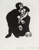 Artist: Allen, Joyce. | Title: Love affair. | Date: 1971 | Technique: linocut, printed in black ink, from one block