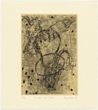 Artist: Watson, Judy. | Title: our bones in your collections. | Date: 1997 | Technique: lithograph, printed in black ink, from one stone | Copyright: © Judy Watson. Licensed by VISCOPY, Australia