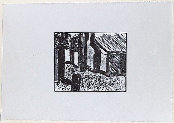 Artist: MADDOCK, Bea | Title: (Old hotel) | Date: c.1982 | Technique: relief-etching, printed in black ink, from one plate