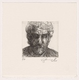 Artist: O'Donnell, Terry. | Title: Self portrait | Date: c.2003 | Technique: etching, printed in black ink, from one plate