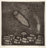 Artist: Bowen, Dean. | Title: Bound for Baghdad | Date: 1991 | Technique: etching, printed in black ink, from one plate