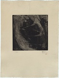 Artist: Halpern, Stacha. | Title: not titled [Carcass] | Date: 1958 | Technique: etching and aquatint, printed in black ink, from one plate