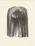 Artist: Johnstone, Ruth. | Title: Cloak study | Date: 1988 | Technique: lithograph, printed in black ink, from one stone
