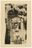 Artist: HANRAHAN, Barbara | Title: Tart and stars | Date: 1964 | Technique: etching, drypoint, printed in black, with plate-tone, from one copper/plate