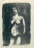 Artist: Grieve, Robert. | Title: Figure | Date: 1954 | Technique: lithograph printed in black ink from one stone