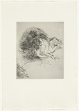 Artist: BOYD, Arthur | Title: (Figures in a haystack) [variant I]. | Date: 1970 | Technique: etching, printed in black ink, from one plate | Copyright: Reproduced with permission of Bundanon Trust