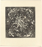 Title: Ancestral spirits and symbols of rock art | Date: 1990 | Technique: etching and aquatint, printed in black ink, from one plate