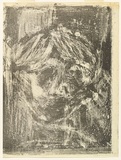Artist: Halpern, Stacha. | Title: not titled [Face] | Date: 1956 | Technique: lithograph, printed in black ink, from one stone [or plate]