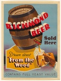 Artist: Wood., C. Dudley. | Title: Richmond Beer | Date: c.1939 | Technique: lithograph, printed in colour, from multiple stones